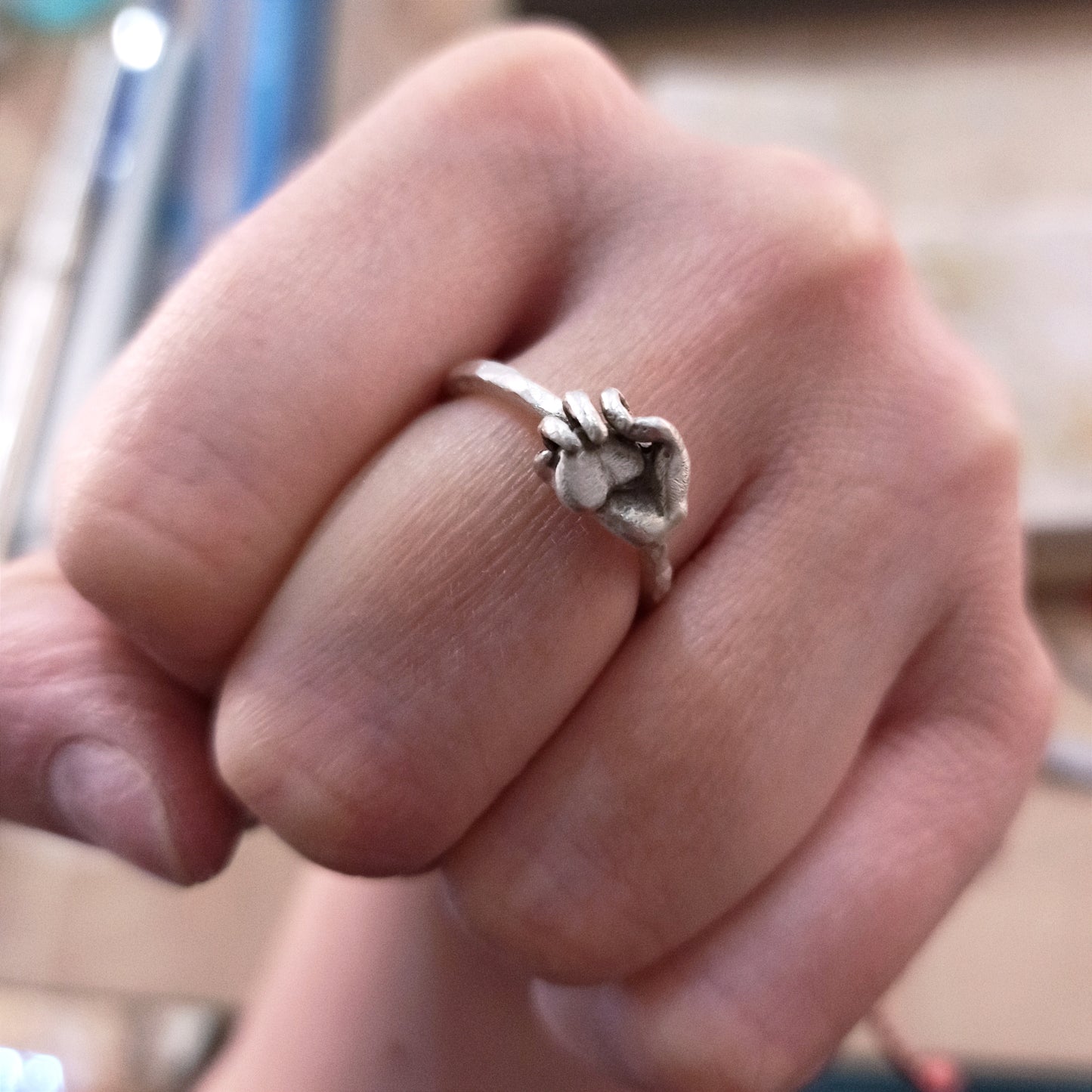 δακτυλίδι χεράκι με καρδιά