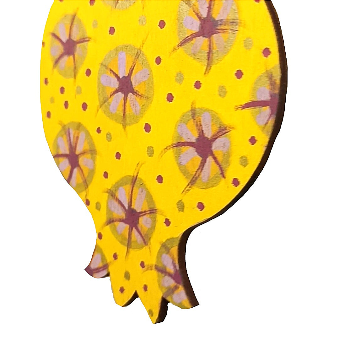 Πολύχρωμα ξύλινα ρόδια, ζωγραφισμένα στο χέρι και από τις δύο όψεις