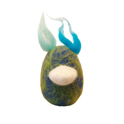 Λαμπάδα από κερί μέλισσας και αυγό- ζωάκι φελτ