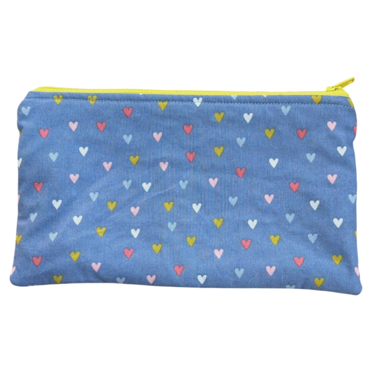 Hearts Cotton Pouch – Χειροποίητο Υφασμάτινο Νεσεσέρ