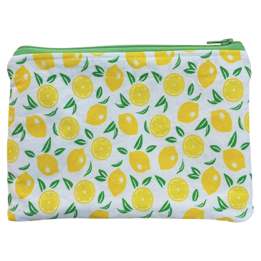Fresh lemons Cotton Pouch – Χειροποίητο Υφασμάτινο Νεσεσέρ