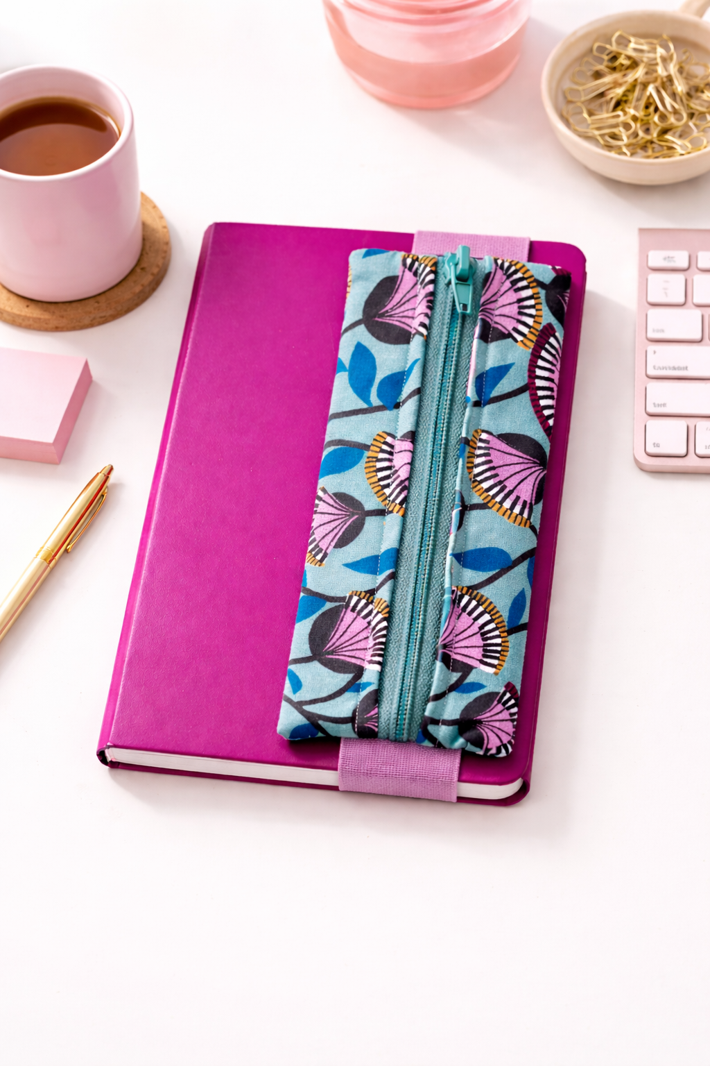 Azure Bloom Notebook Case - Υφασμάτινη Θήκη για Σημειωματάριο & Αξεσουάρ