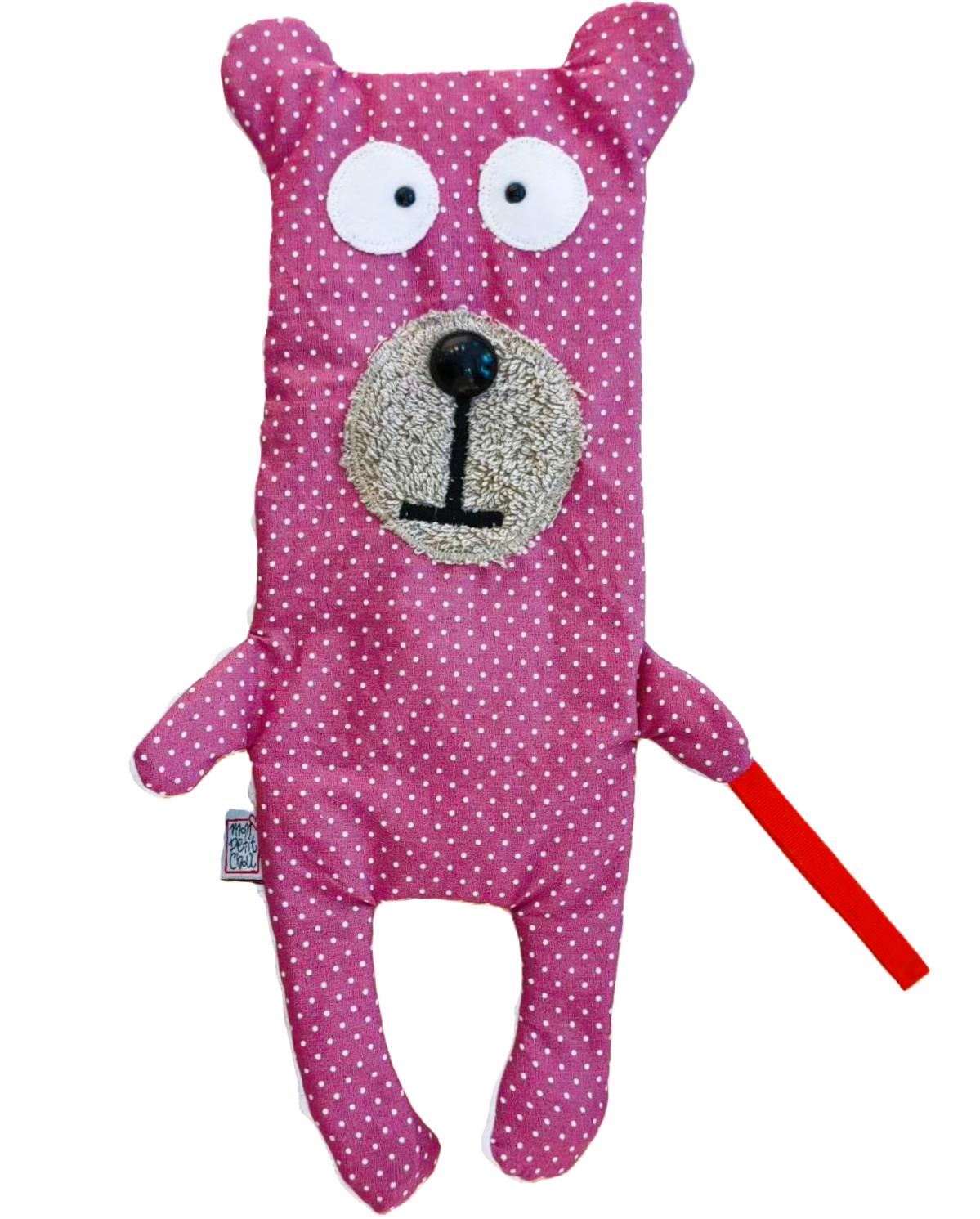 Buddy: Αισθητηριακό Αρκουδάκι (33 εκ.) | Κουδουνίστρα & Squeaker |  Διπλής Όψης (Βαμβάκι/Minky)