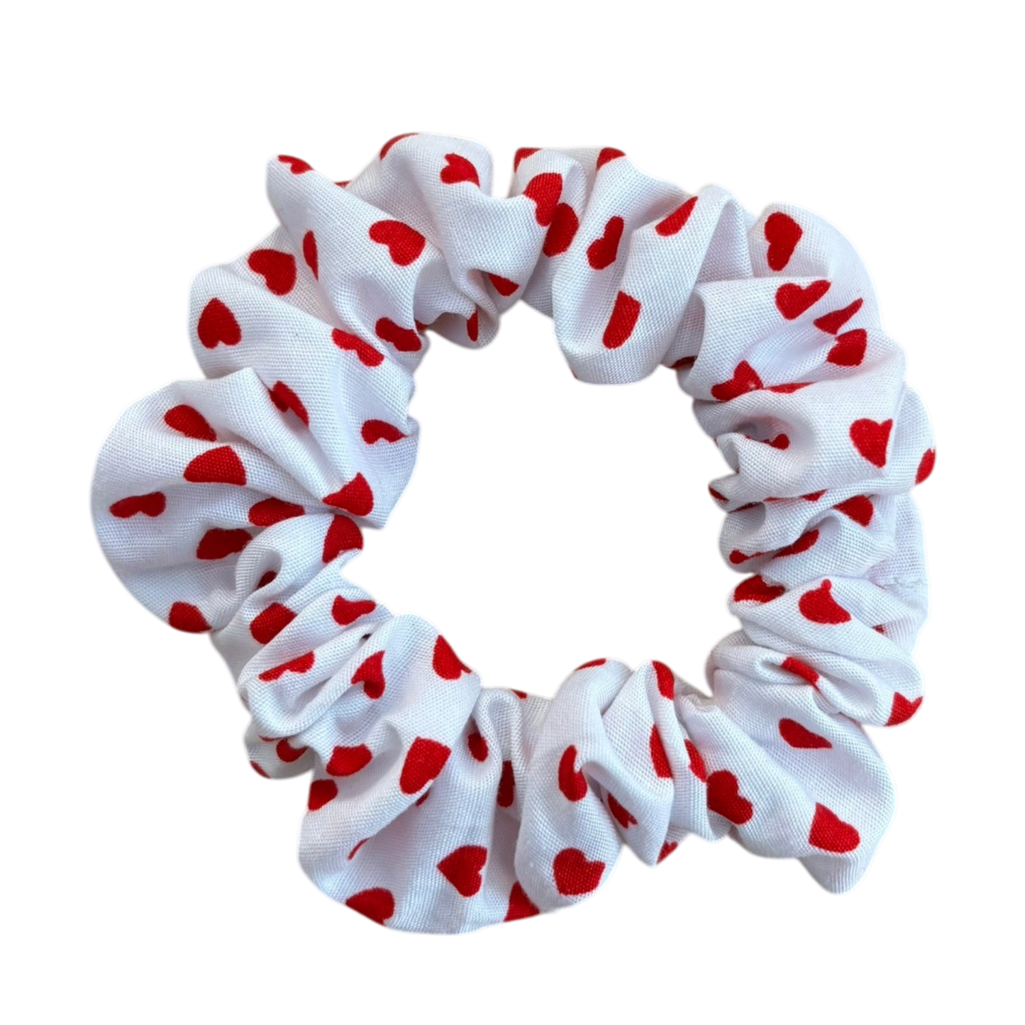 Βαμβακερό Υφασμάτινο Scrunchie Καρδιές