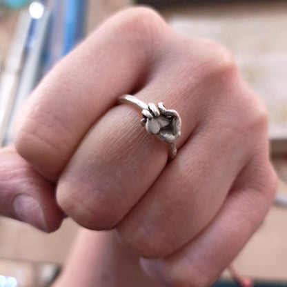 δακτυλίδι χεράκι με καρδιά