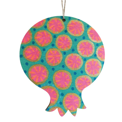 Πολύχρωμα ξύλινα ρόδια, ζωγραφισμένα στο χέρι και από τις δύο όψεις