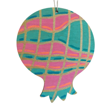 Πολύχρωμα ξύλινα ρόδια, ζωγραφισμένα στο χέρι και από τις δύο όψεις