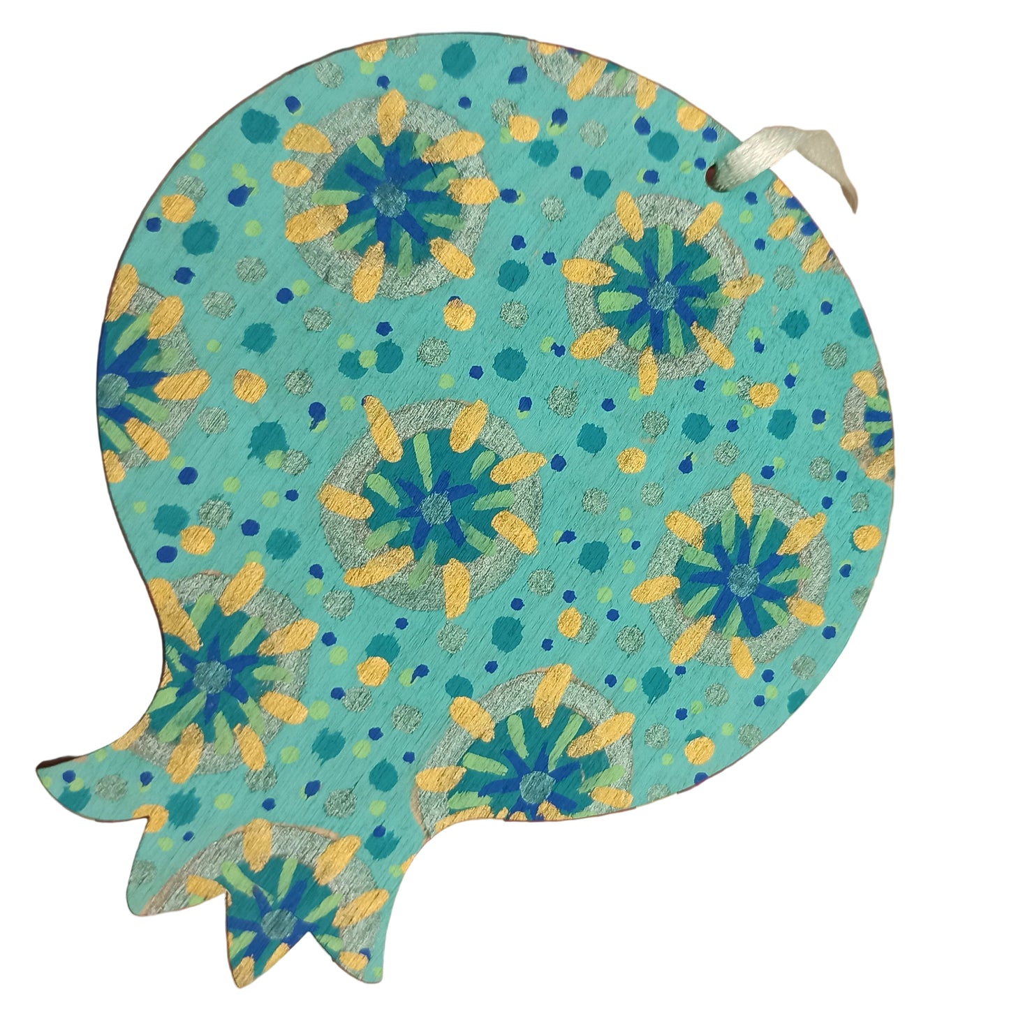 Πολύχρωμα ξύλινα ρόδια, ζωγραφισμένα στο χέρι και από τις δύο όψεις