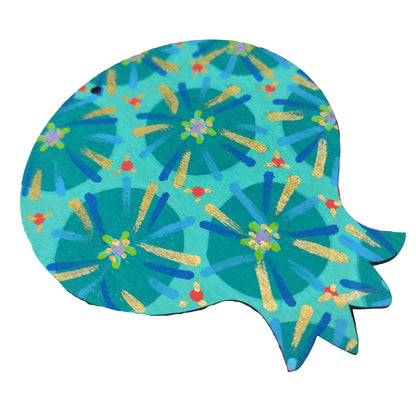 Πολύχρωμα ξύλινα ρόδια, ζωγραφισμένα στο χέρι και από τις δύο όψεις