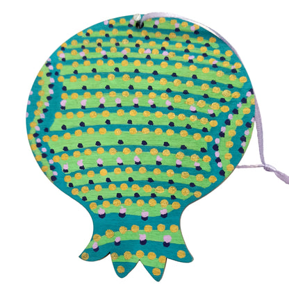 Πολύχρωμα ξύλινα ρόδια, ζωγραφισμένα στο χέρι και από τις δύο όψεις