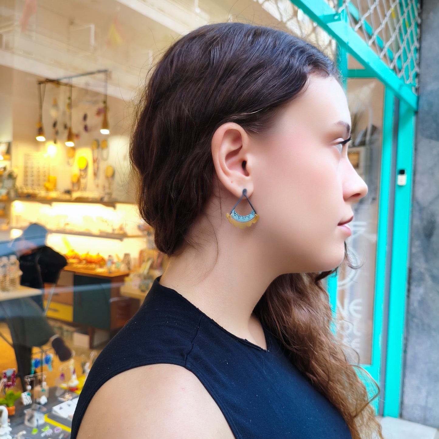 ασήμι- τυρκουάζ σμάλτο / silver- turquoise enamel