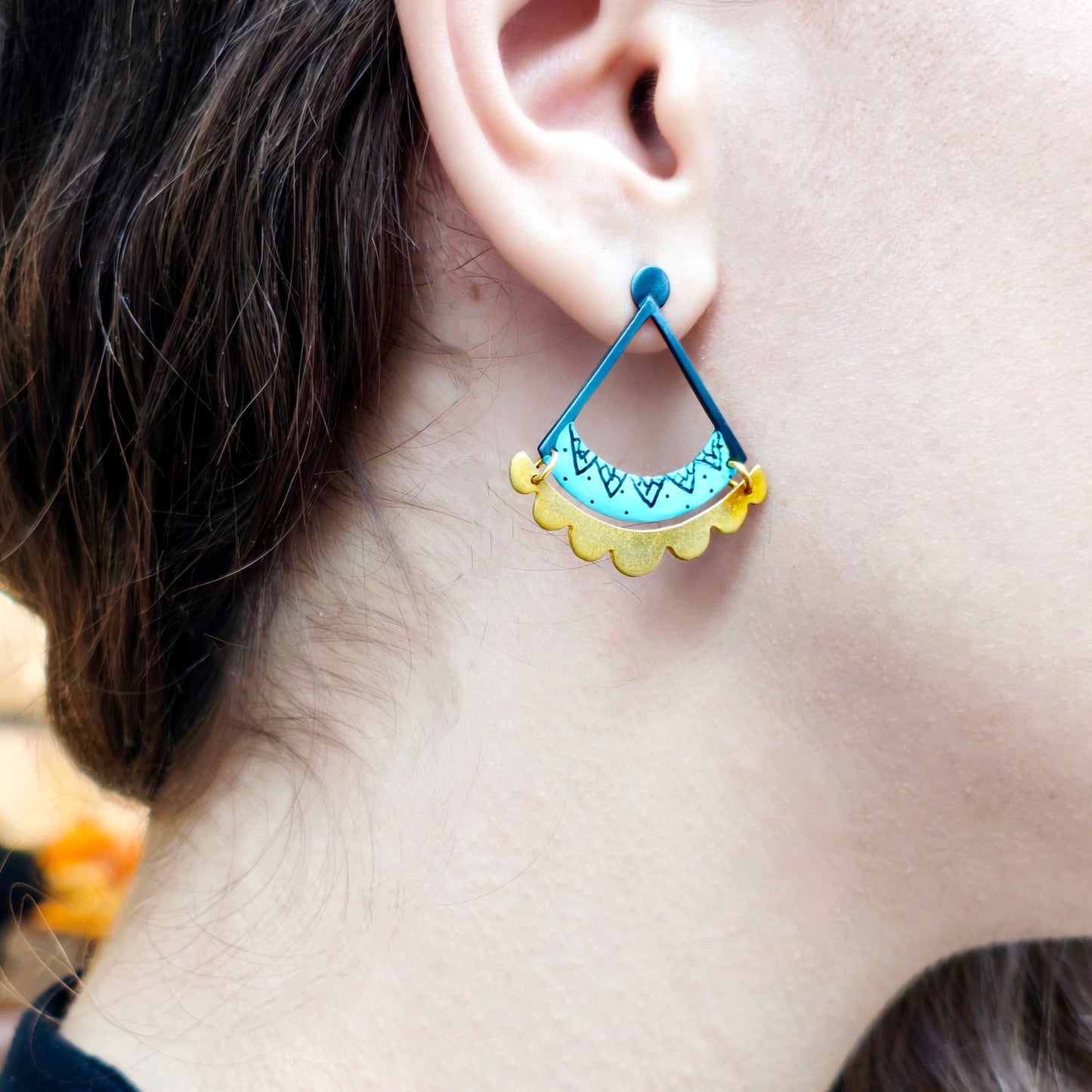 ασήμι- τυρκουάζ σμάλτο / silver- turquoise enamel