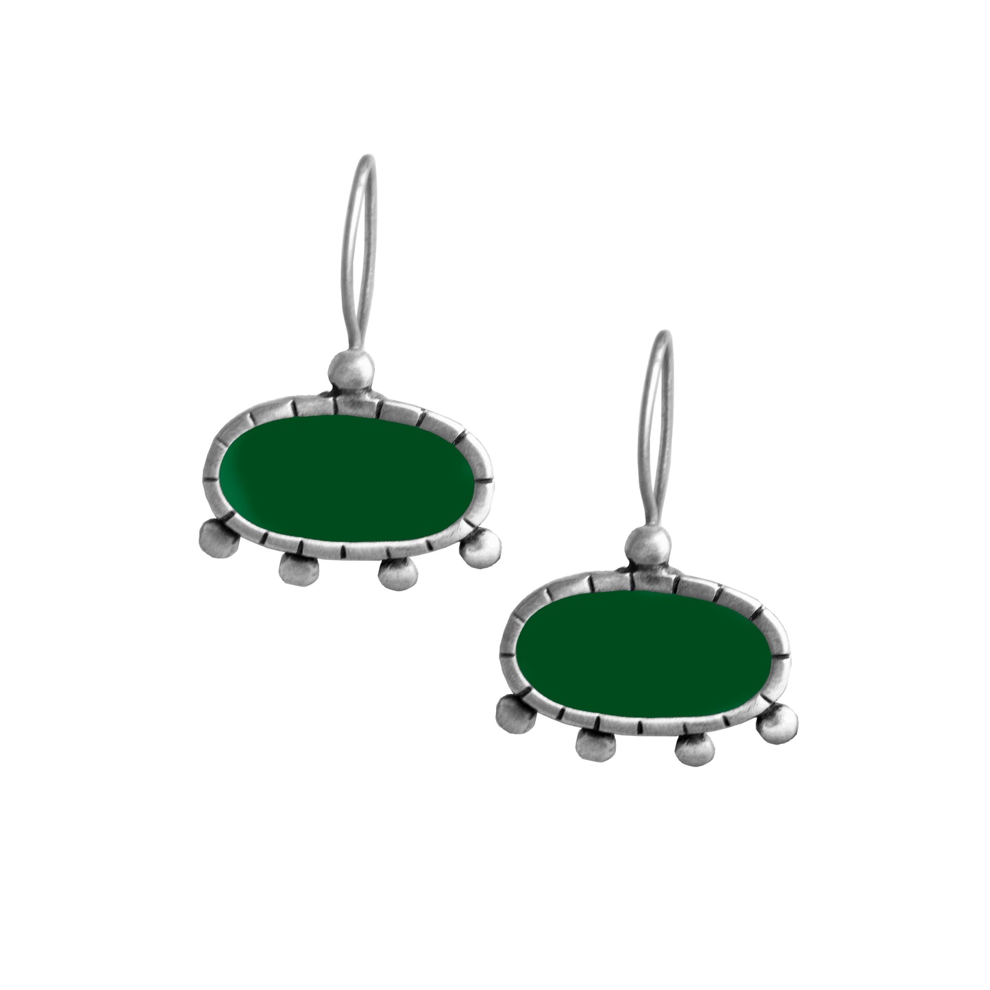 ασήμι- πράσινο σμάλτο/ silver- green enamel