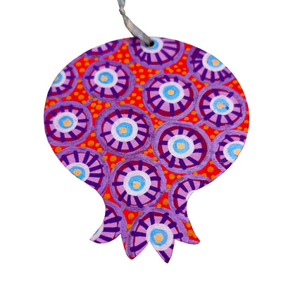 Πολύχρωμα ξύλινα ρόδια, ζωγραφισμένα στο χέρι και από τις δύο όψεις