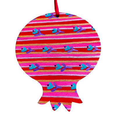 Πολύχρωμα ξύλινα ρόδια, ζωγραφισμένα στο χέρι και από τις δύο όψεις