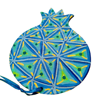 Πολύχρωμα ξύλινα ρόδια, ζωγραφισμένα στο χέρι και από τις δύο όψεις