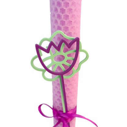 Λαμπάδα με λουλούδια από 3D εκτύπωση