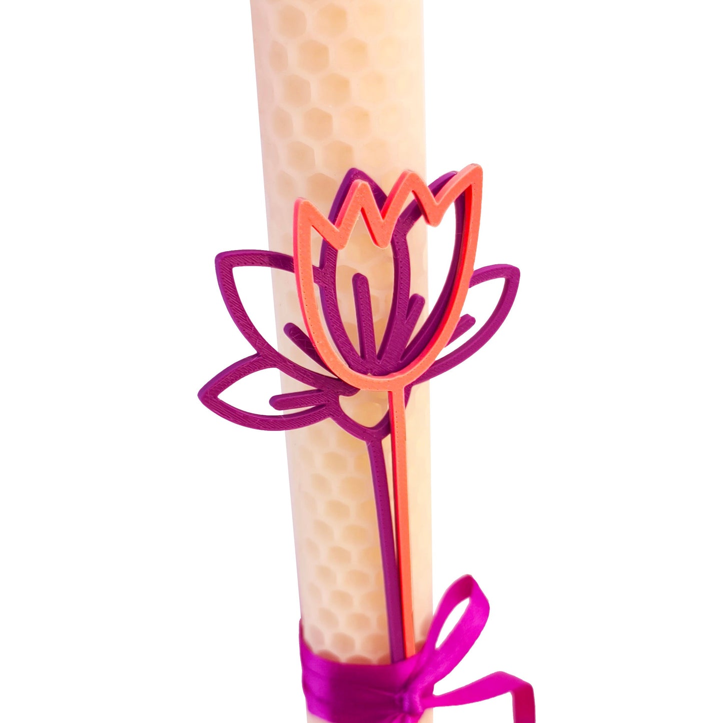 Λαμπάδα με λουλούδια από 3D εκτύπωση