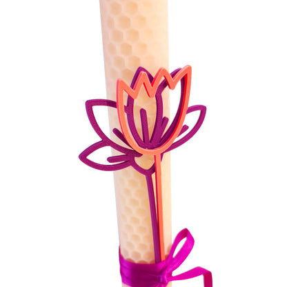 Λαμπάδα με λουλούδια από 3D εκτύπωση