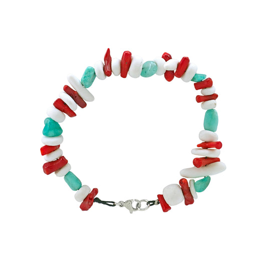 λευκή πορσελάνη & κοράλλια