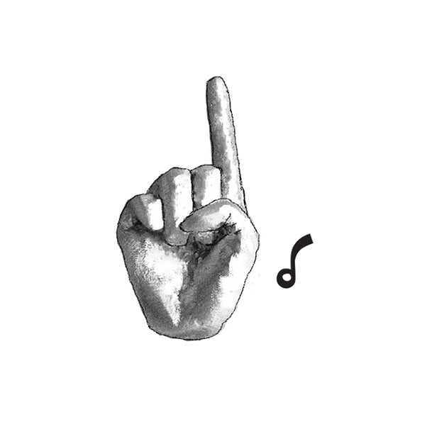 Ασημένιο κρεμαστό 'Μονόγραμμα' στην Ελληνική Νοηματική Αλφαβήτα