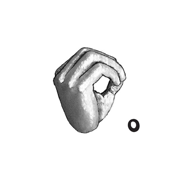 Ασημένιο κρεμαστό 'Μονόγραμμα' στην Ελληνική Νοηματική Αλφαβήτα