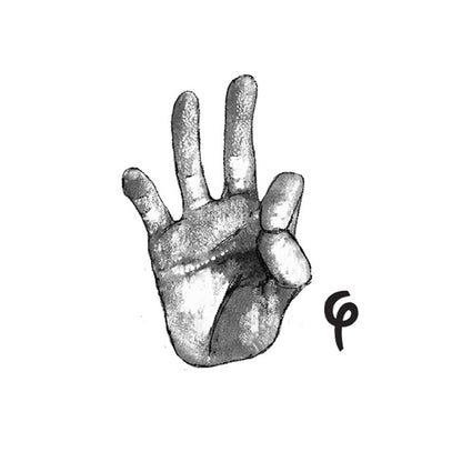 Ασημένιο κρεμαστό 'Μονόγραμμα' στην Ελληνική Νοηματική Αλφαβήτα