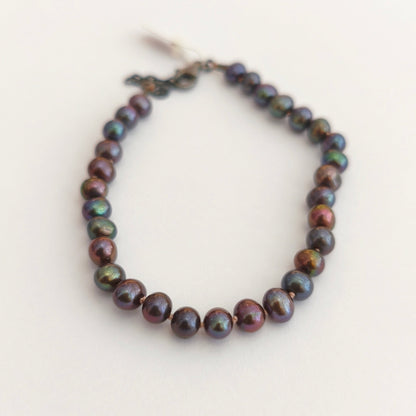 Βραχιόλι με μαύρο Μαργαριτάρι