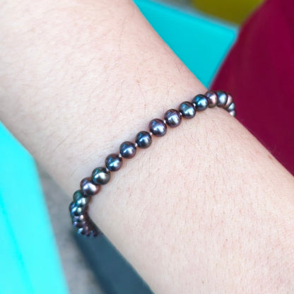 Βραχιόλι με μαύρο Μαργαριτάρι