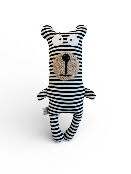 Χειροποίητο Αρκουδάκι "Nolan" (28 εκ.) | Βαμβακερό & Πετσετέ Ύφασμα | Ιδανικό για Αγκαλιές