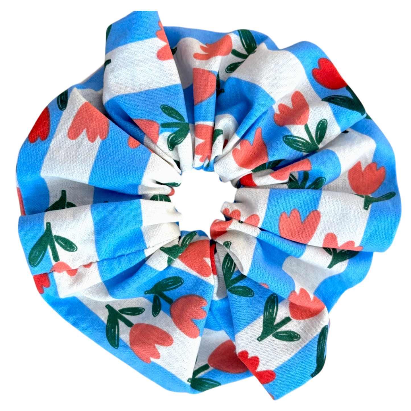 Βαμβακερό Υφασμάτινο Scrunchie τουλίπες