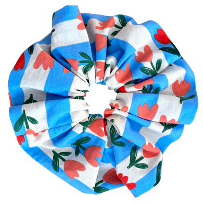 Βαμβακερό Υφασμάτινο Scrunchie τουλίπες