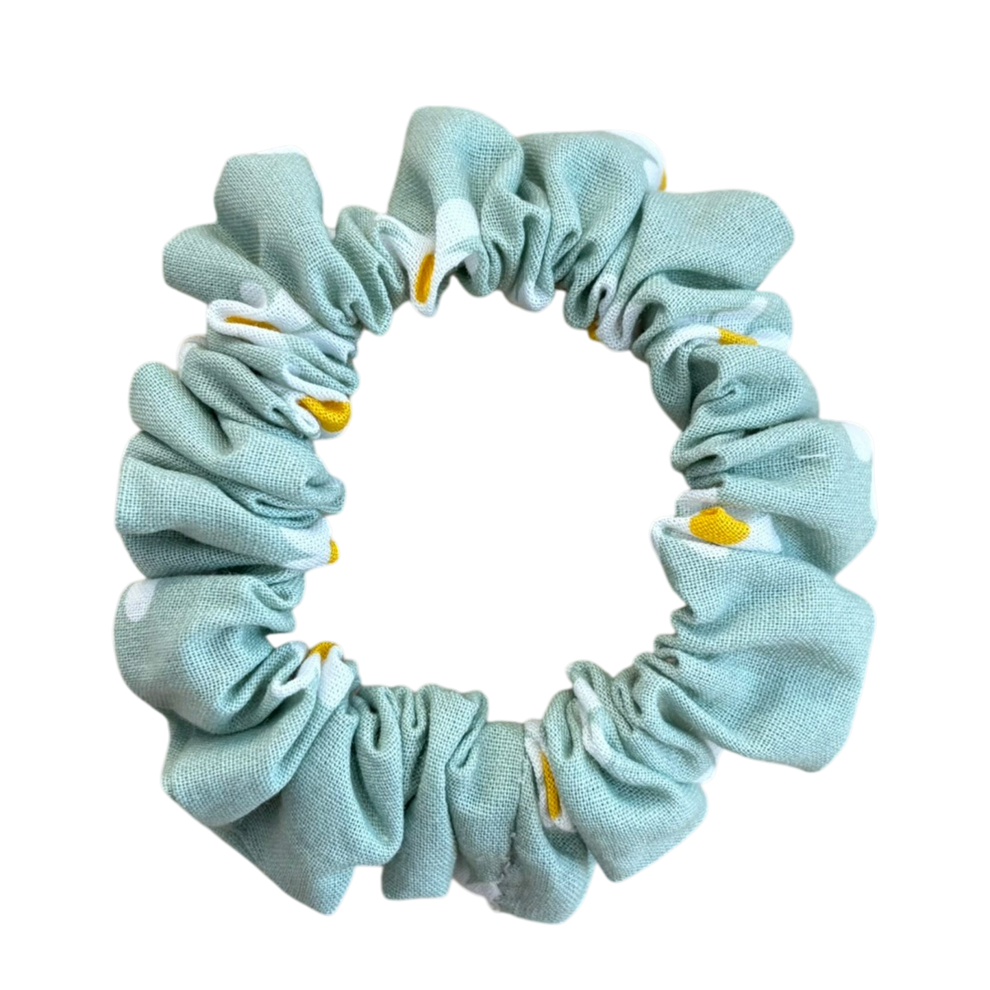 Βαμβακερό Υφασμάτινο Scrunchie με μαργαρίτες