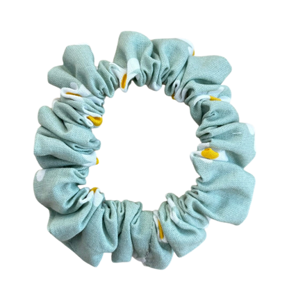 Βαμβακερό Υφασμάτινο Scrunchie με μαργαρίτες