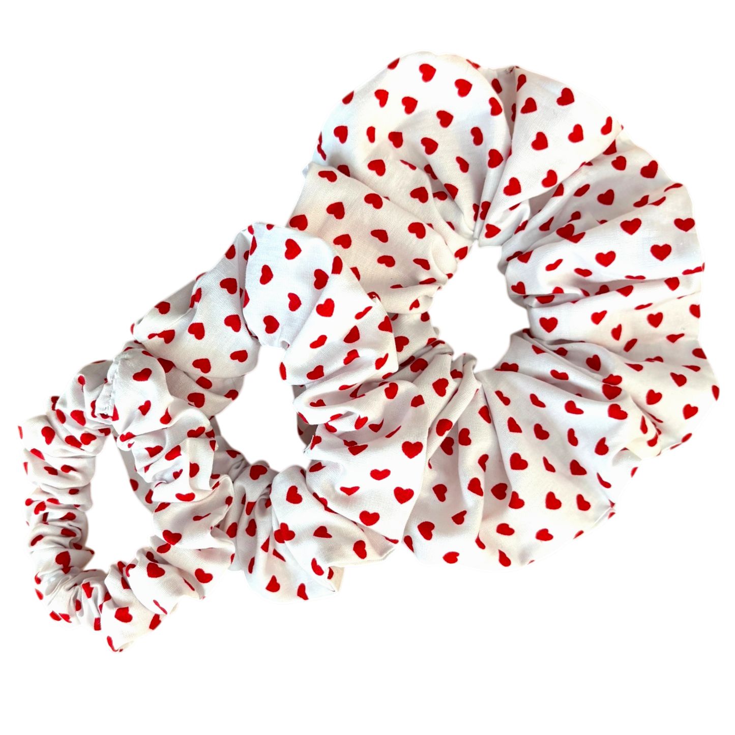Βαμβακερό Υφασμάτινο Scrunchie Καρδιές
