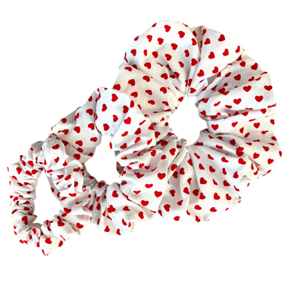Βαμβακερό Υφασμάτινο Scrunchie Καρδιές