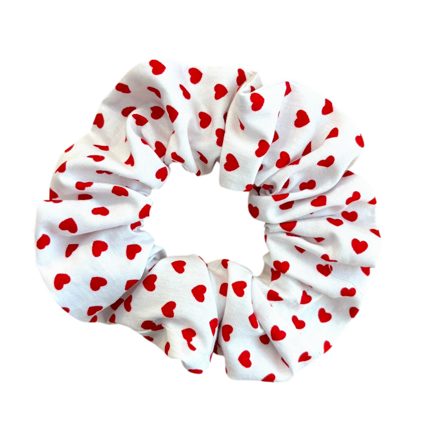 Βαμβακερό Υφασμάτινο Scrunchie Καρδιές