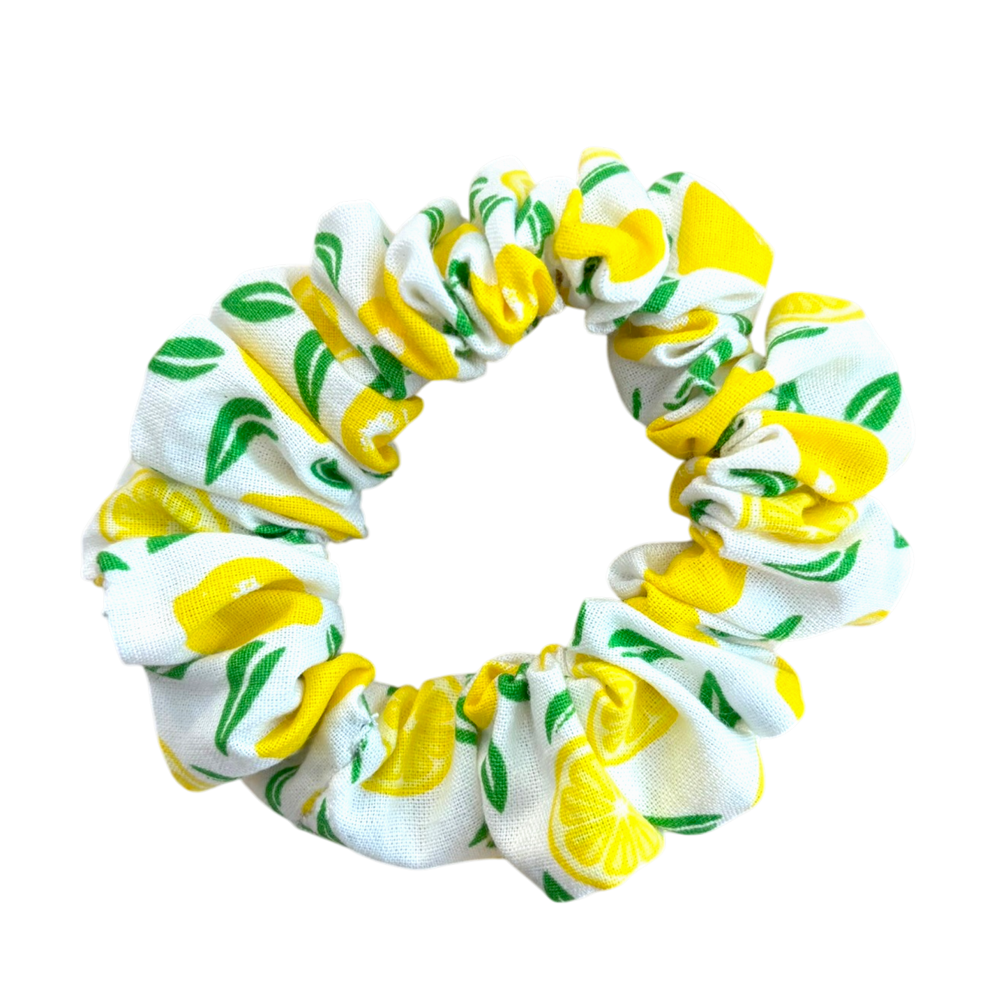 Βαμβακερό Υφασμάτινο Scrunchie Λεμονάκια