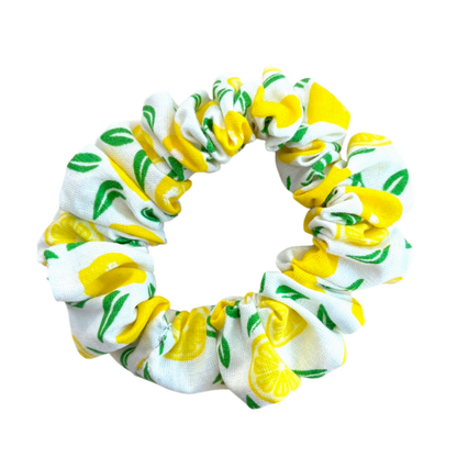 Βαμβακερό Υφασμάτινο Scrunchie Λεμονάκια