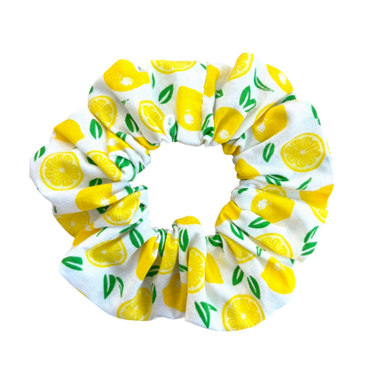 Βαμβακερό Υφασμάτινο Scrunchie Λεμονάκια