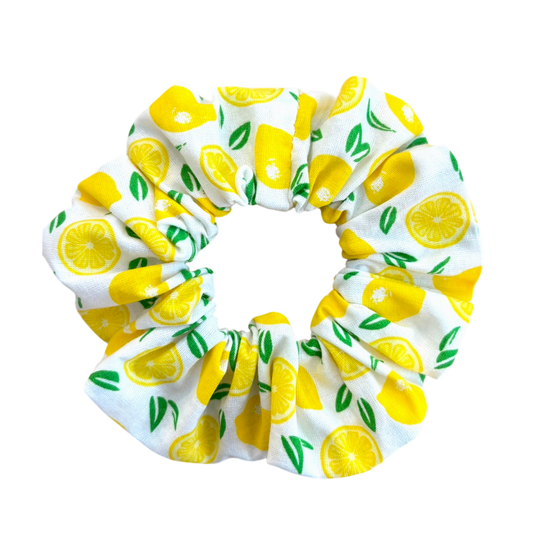 Βαμβακερό Υφασμάτινο Scrunchie Λεμονάκια