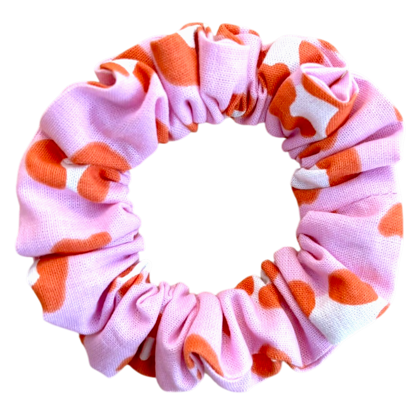 Βαμβακερό Υφασμάτινο Scrunchie pink leopard