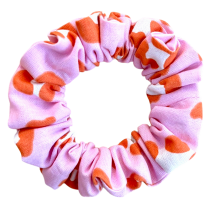 Βαμβακερό Υφασμάτινο Scrunchie pink leopard