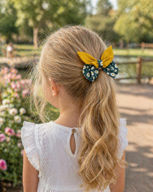 Χειροποίητο Υφασμάτινο Λαστιχάκι Μαλλιών Πεταλούδα - Βαμβακερός Φιόγκος