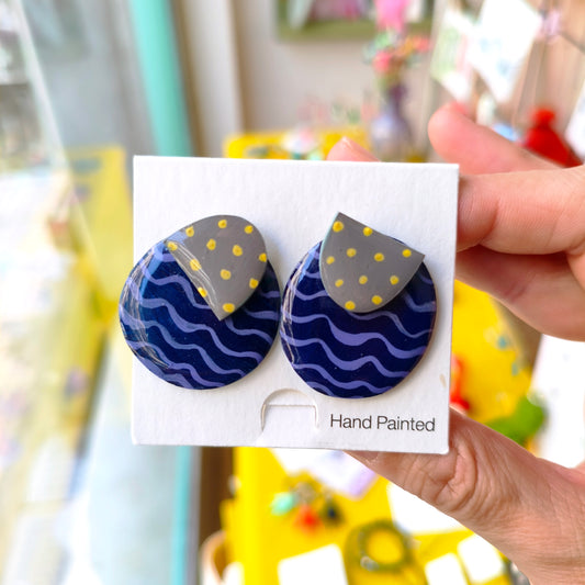 Σκουλαρίκια 2in1 shrink plastic