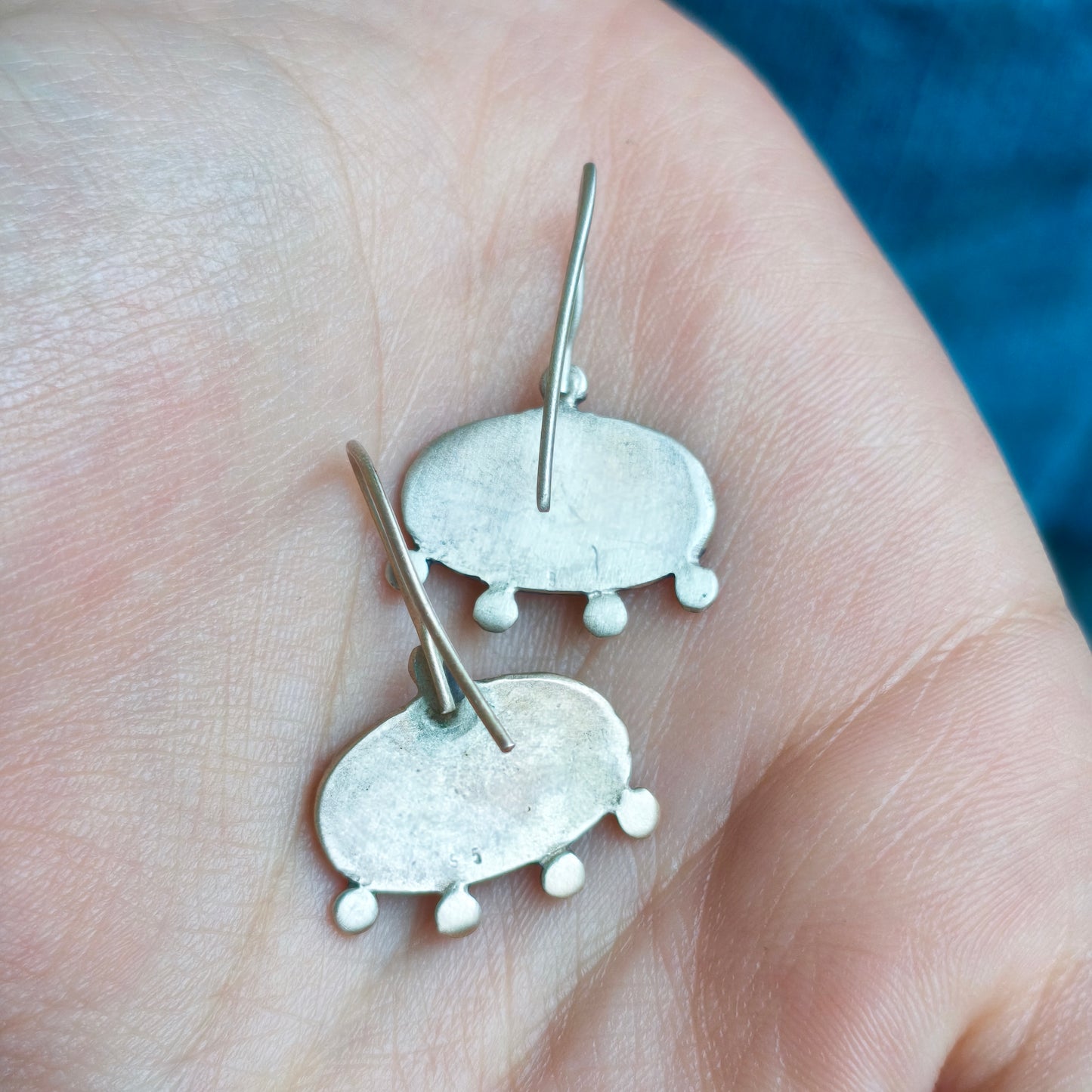 ασήμι- πράσινο σμάλτο/ silver- green enamel