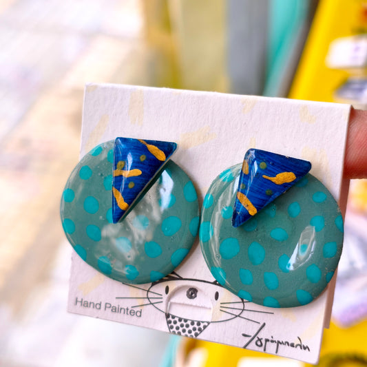 Σκουλαρίκια 2in1 shrink plastic
