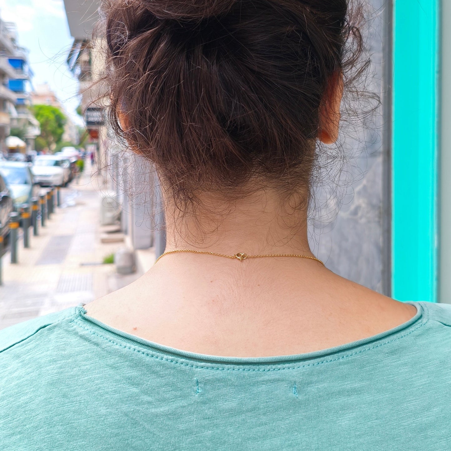 Αλυσίδα επιχρυσωμένη με ροζ Ζιρκόνιο