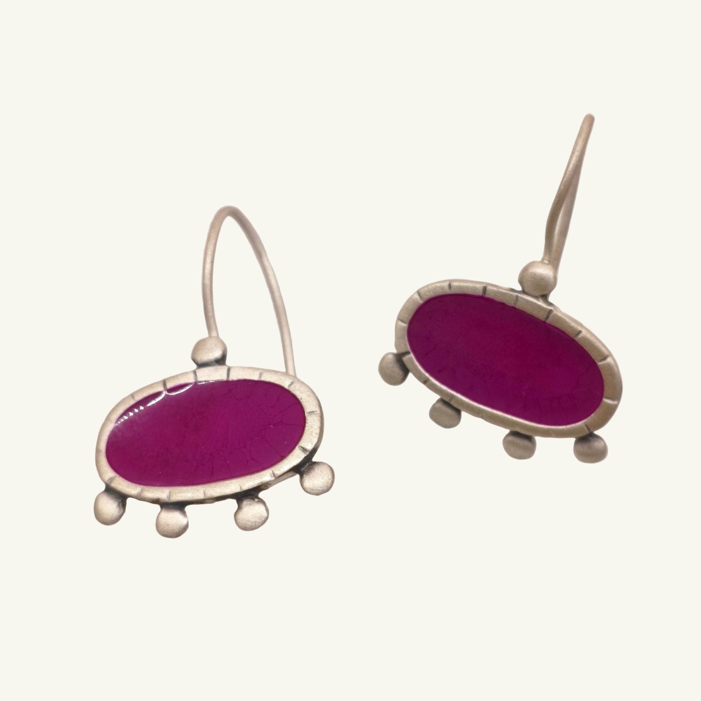 ασήμι- μοβ σμάλτο / silver- purple enamel