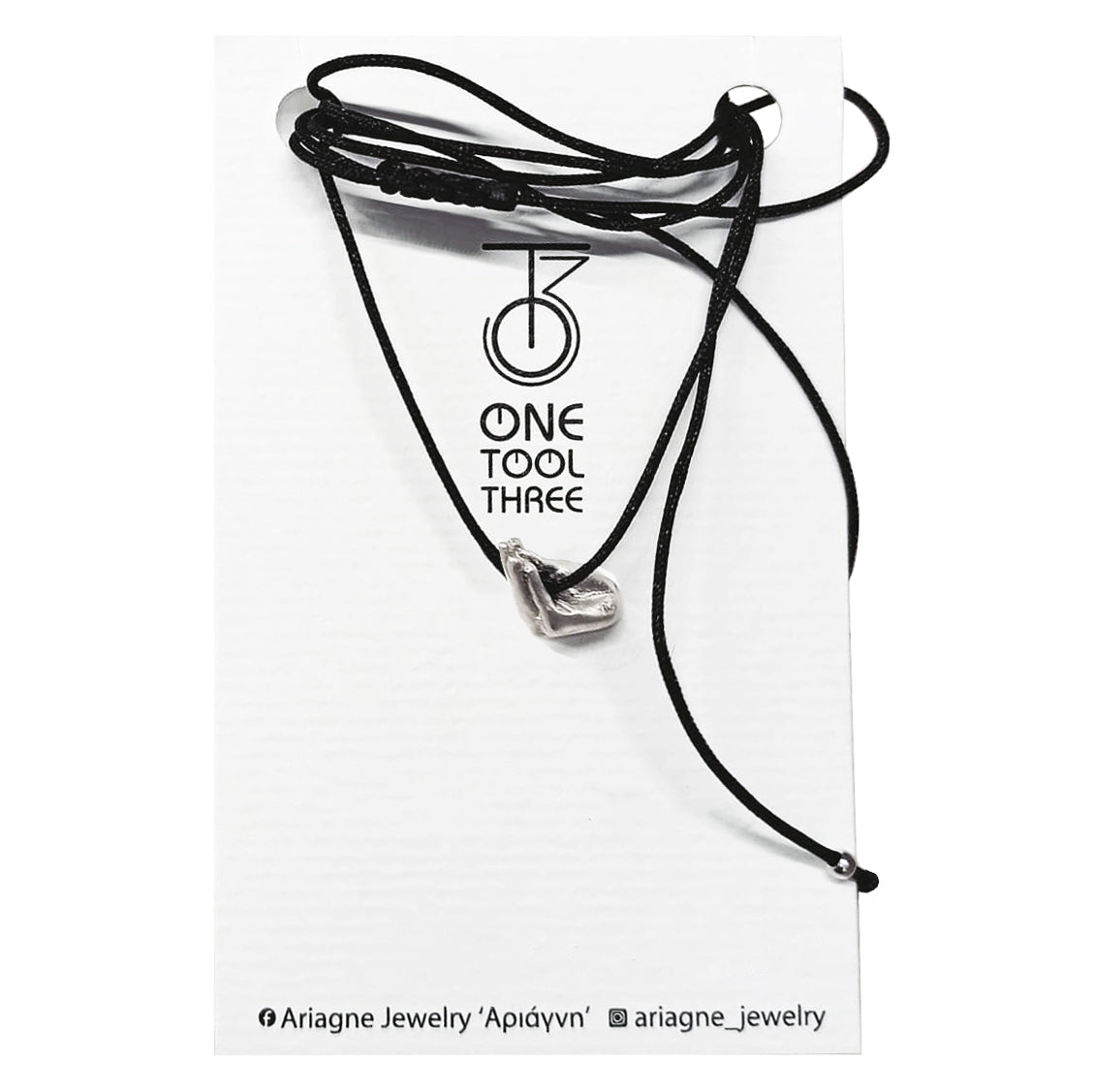 Ασημένιο κρεμαστό 'Μονόγραμμα' στην Ελληνική Νοηματική Αλφαβήτα